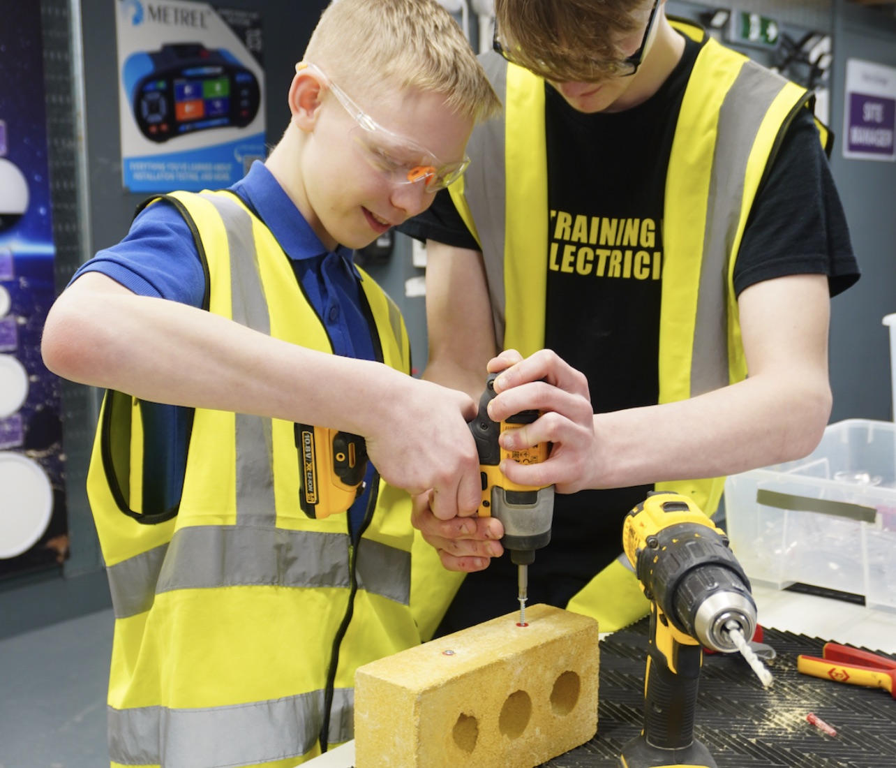 Professional electrical training team